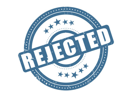 A Rejected Rubber Stamp Seal with a Dotted Circleのイラスト素材