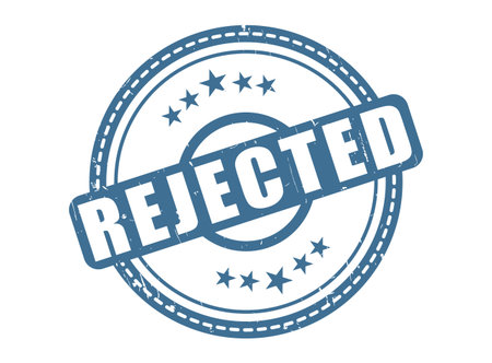 A Rejected Rubber Stamp Seal with a Star Borderのイラスト素材