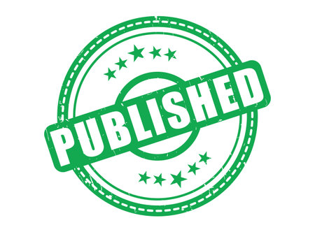 A Published Rubber Stamp Seal with a Star Borderのイラスト素材