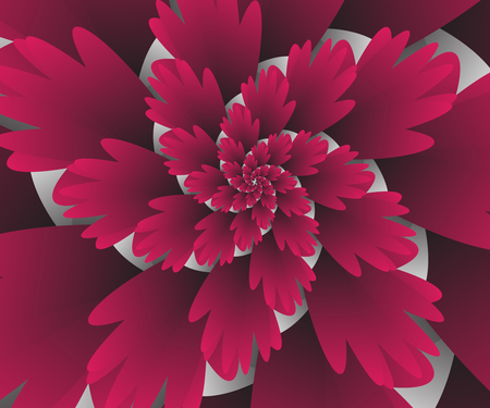 3D Pink LEAF Bloomsのイラスト素材