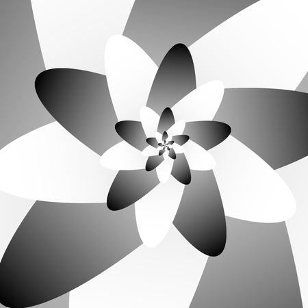 Abstract Black & White Floralのイラスト素材