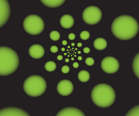 Green Spiral Dotsのイラスト素材
