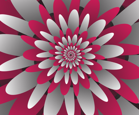 Paper cut Flower Spiralのイラスト素材