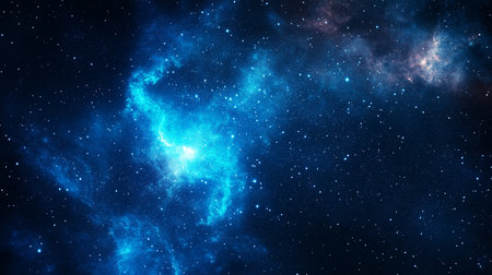 Night sky background with stars and nebula. Elements of this image furnished by NASAの素材