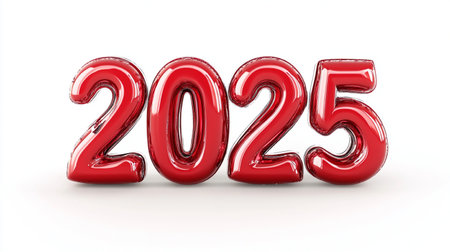 Happy New Year 2015 isolated on white background. 3D illustration.の素材