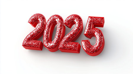 New Year 2015 - 3D Rendered Illustration on White Backgroundの素材