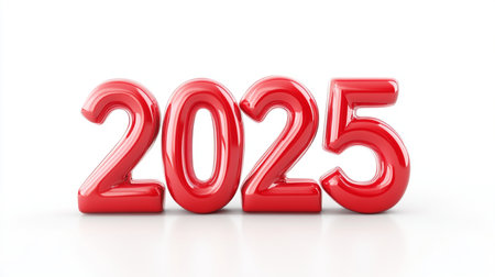New Year 2015 isolated on white background. 3d render illustration.の素材