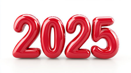 Happy New Year 2015 isolated on white background. 3D illustration.の素材