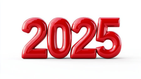 New Year 2015 isolated on white background. 3d render illustration.の素材