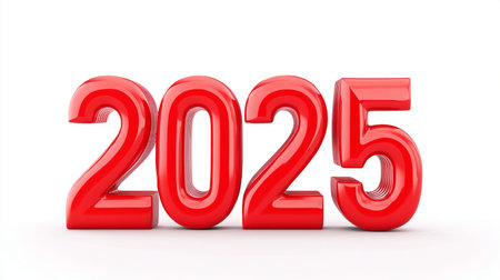 Happy New Year 2015 isolated on white background. 3D illustration.の素材