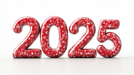 New year 2015 isolated on white background. 3d render illustration.の素材