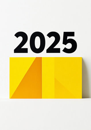 New year 2015 on white wall background. New year concept. 3D Renderingの素材