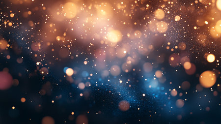 Abstract bokeh background. Festive background with bokeh defocused lights and starsの素材