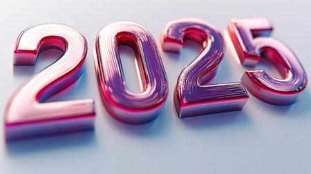 3D illustration of the new year 2015 in red on a white backgroundの素材