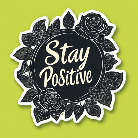 Stay positive. Inspirational quote. Hand drawn lettering. Vector illustrationの素材