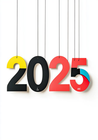 Creative design concept for the new year 2020. 3D illustrationの素材
