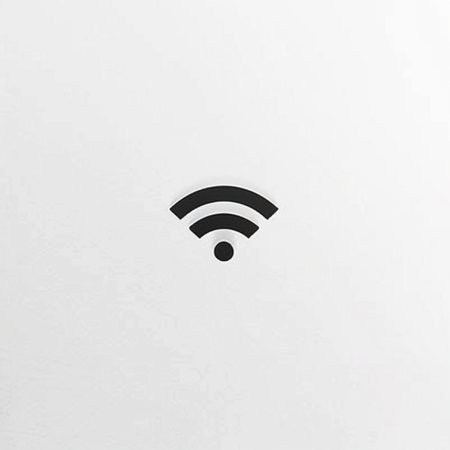 WiFi icon on white wall. Wifi symbol. Vector illustrationの素材