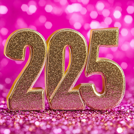 Number 25 gold celebration background. Birthday or New Year greeting card.の素材