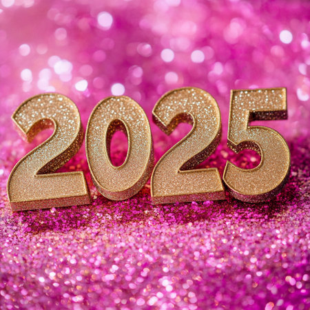 a pink background. New Year.の素材