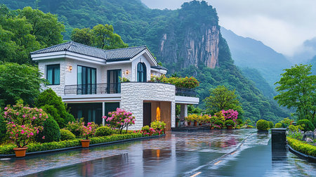 China Guilin, Guilin County, Shijiazhuang City Scenic Areaの素材