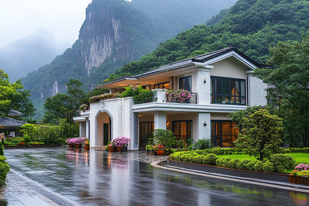 Tourist resort in Guilin, China.の素材