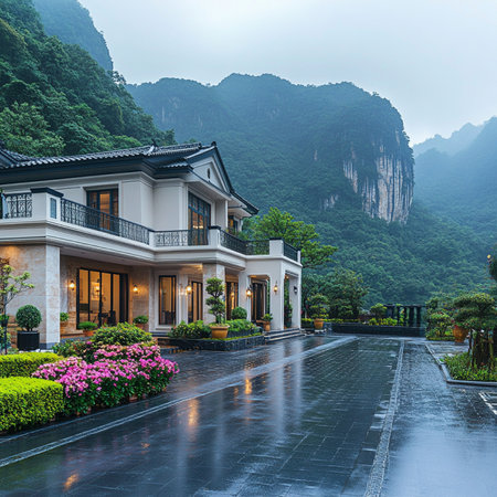 Luxury villas in Guilin, Chinaの素材