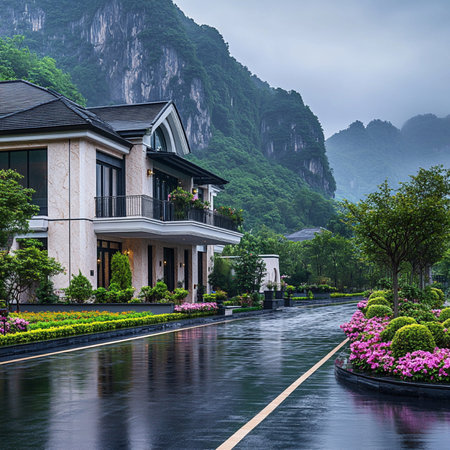 Beautiful architecture of Guilin Scenic Area.の素材