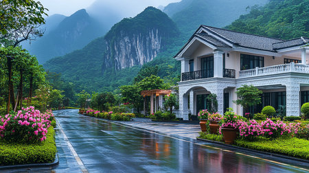 Landscape view of Guilin, China. Guilin is the second largest city in Guangxi Province.の素材