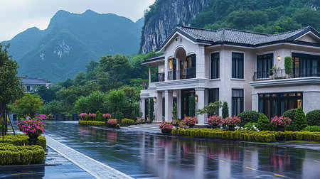 Beautiful hotel in Guilin, Chinaの素材