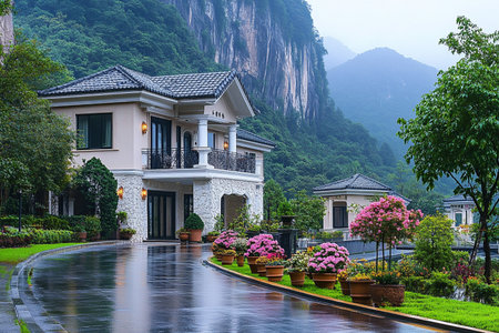 Chinese traditional house in Guilin, Guangxi, China.の素材