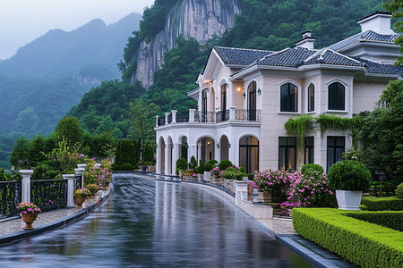 Luxury villas in Guilin, Chinaの素材