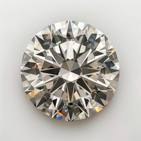 Diamond on a white background. 3d rendering, 3d illustration.の素材