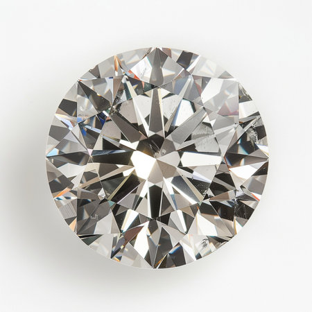 close up of  a diamond on white background with clipping path.の素材