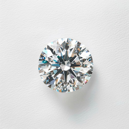 Luxury diamond on a white background. 3d rendering.の素材