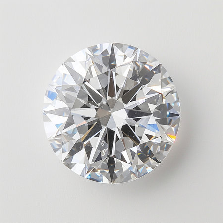 Diamond on a white background. 3d rendering. Computer digital drawing.の素材