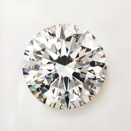 diamond jewel on white background (high resolution 3D image)の素材