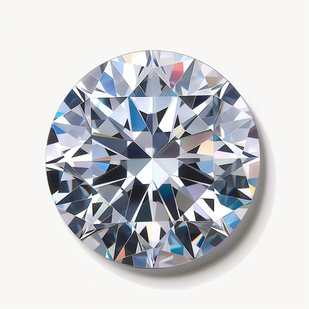 Illustration of a diamond on a white background. Vector illustration.の素材