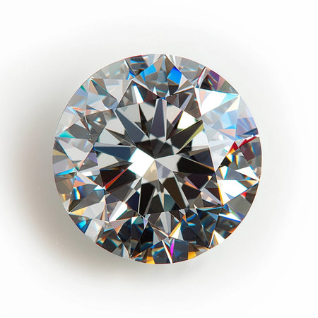 diamond on white background (high resolution 3D image) with clipping pathの素材