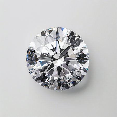 diamond jewel on white background (high resolution 3D image)の素材