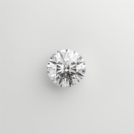 diamond on the white background, 3d render, top viewの素材