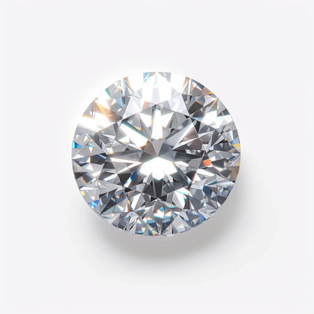 Shiny diamond isolated on white background. Vector illustration. Eps 10.の素材