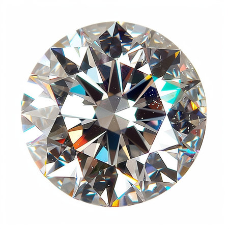 Jewelry diamond isolated on the white background. Macro photo.の素材