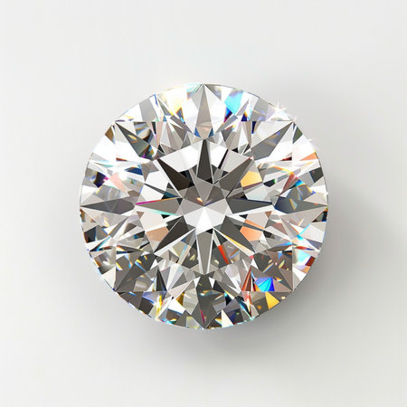 diamond on a white background (high resolution 3D image)の素材