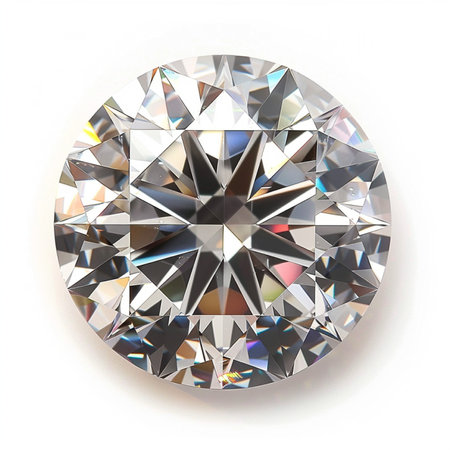 diamond on the white background (high resolution 3D image)の素材