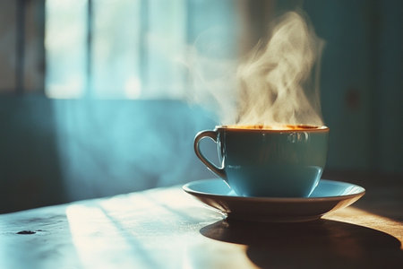 Coffee cup in coffee shop - vintage effect style pictures.の素材