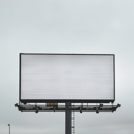Blank billboard on a cloudy day with copy space for your textの素材