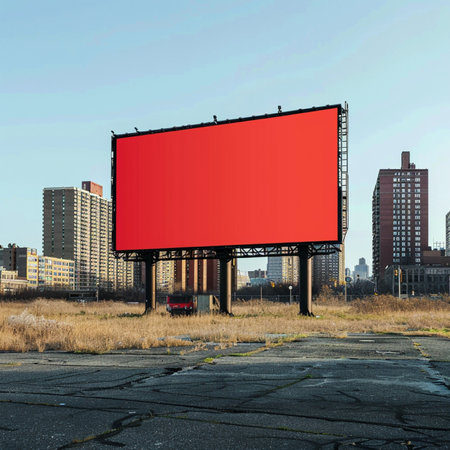Blank billboard in the city. 3d rendering. Blank billboard in the city.の素材