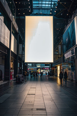 Wide angle view of the Galleria Vittorio Emanuele II shopping mall in Milan.の素材
