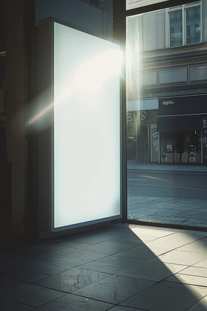 Blank billboard in the street. Mock up, 3D Renderingの素材