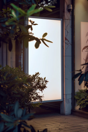 Blank white billboard on the street. 3d rendering mock upの素材